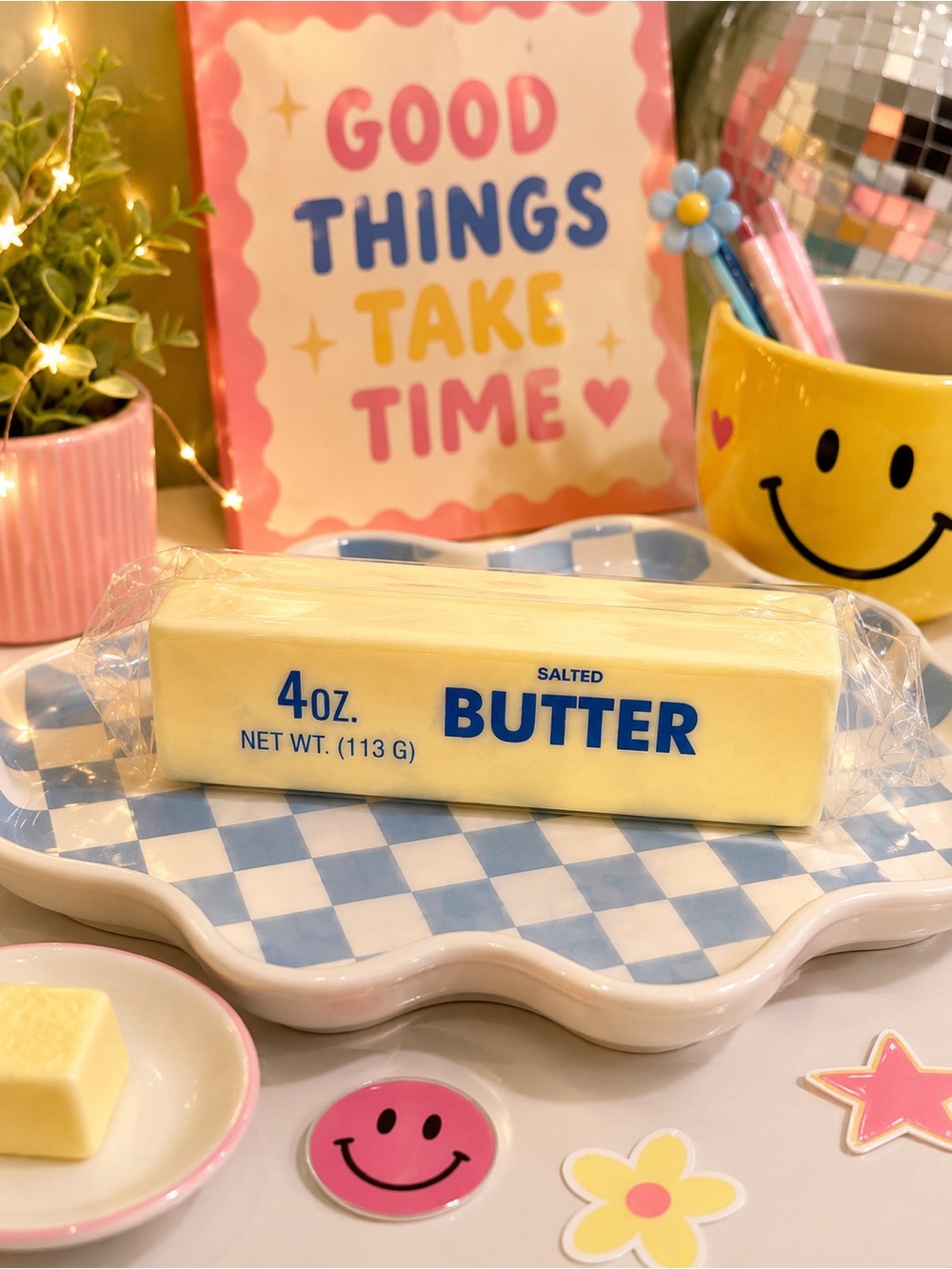 🧈✨ Cute Salted Butter Novelty Plush / Collectible – 4 oz Style ✨🧈